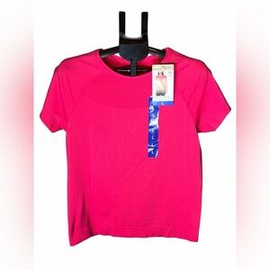 Mondetta Bright Pink Short Sleeve Women's Tee Fitted Active Seamless